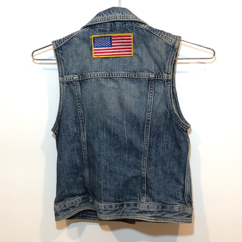 [express jeans] MOTO DENIM VEST XS